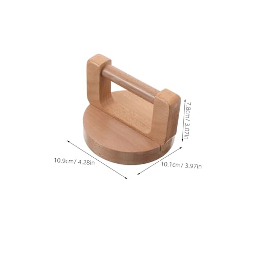 FELTECHELECTR Wood Baren Round Handle and Cleaning Cloth for Printmaking – Linoleum Block Printing Press Tool, Ergonomic Burnisher for Craft Paper and Woodblock Printing Supplies