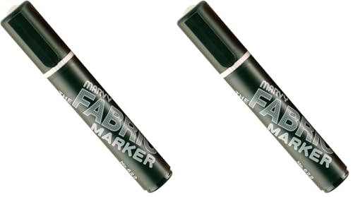 UCHIDA 622-C-1 Marvy Broad Point Fabric Marker, Black (Pack of 2) - size: 1 Count (Pack of 2)
