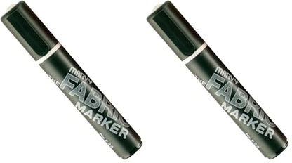 UCHIDA 622-C-1 Marvy Broad Point Fabric Marker, Black (Pack of 2) - size: 1 Count (Pack of 2)