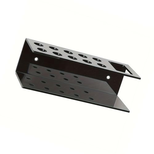 10 Slot Marker Storage Rack Wall Mountable Stationery Hanger for Classrooms and Offices Writing Instrument Bracket Wall Mounted Bracket - color: Black