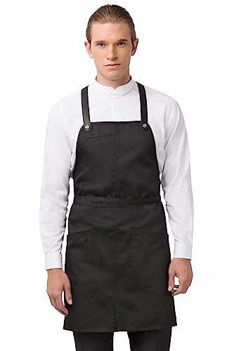 Chef Works Men's Largo Bib Apron - color: Black