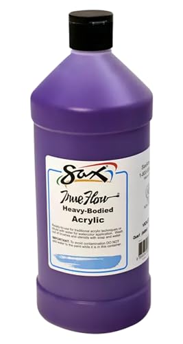Sax Heavy Body Acrylic Paint for School and Arts and Crafts Use, Violet, 1 Quart - color: Violet, size: 32 Fl Oz (Pack of 1)