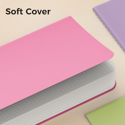 12 Pack Colorful Dot Grid Notebook Journals Bulk with Thick Paper, 60 Pages, 8.3x5.5 inch, A5 Size, Writing Subject Notebooks Planner for Student Travelers Office, Travel Journal Set - style: Dot
