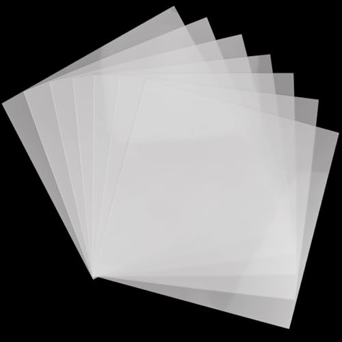 FSWCCK 25 Pcs 10mil 12 x 12 Inch Milky Translucent PET Blank Stencil Sheets, Mylar Sheets for Stencils, Template Plastic for Quilting Mylar Stencils, Laser Cutting, Gyro-Cut Tool Template Material - color: Milky Translucent 10 mil