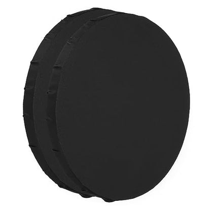 PATIKIL Paint Canvases for Painting, 2 Pack 12 Inch Round Wood Frame Stretched Blank Art Canvas Board Panels for Acrylic, Oil, Tempera Painting, Black - size: 12 Inch