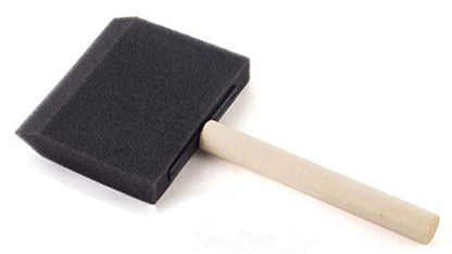 Tosnail 36 Pack 3 Inch Wide Foam Paint Brush with Wooden Handles for Acrylics, Stains, Varnishes, Crafts, Arts