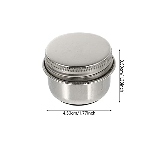 Wakauto Oil Pots Oil Paint Stainless Steel Container 2 Pcs Stainless Steel Painting Cup No Leakage Can Clip on Artist Paint Brush Washer Art with Lid Container - size: 4.5X4.2X3.5CM