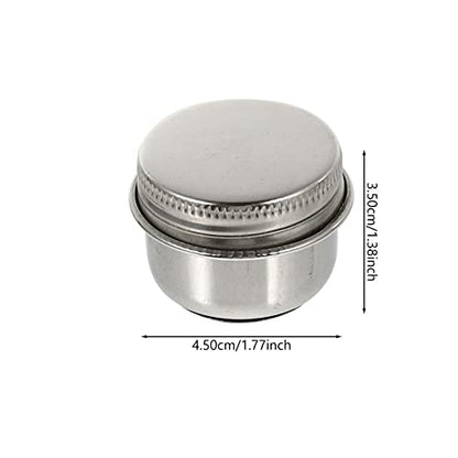 Wakauto Oil Pots Oil Paint Stainless Steel Container 2 Pcs Stainless Steel Painting Cup No Leakage Can Clip on Artist Paint Brush Washer Art with Lid Container - size: 4.5X4.2X3.5CM