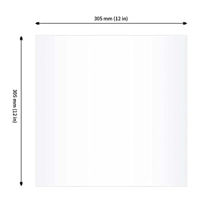 JAPCHET 50 Pcs 12 x 12 Inches PET Blank Stencil Sheets, 10 mil Acetate Sheets, Large Mylar Paper Sheets Template Material, Make Your Own Stencil for Vinyl Cutting Laser Cutting
