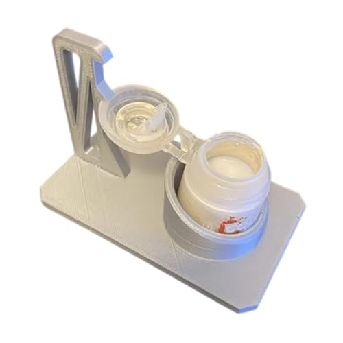 Paint Storage Rack Paint Holder for Miniature Models with Brush Drying Rack and Secure Bottle Slot Organizers - color: Gray