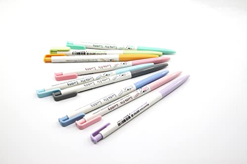 ZEESOON Xeno Lunatic Lunny 0.38mm Slim Ball Point Pen Dozen Box 12 Pcs, Made in Korea (Pink 12pcs) - color: Pink 12pcs