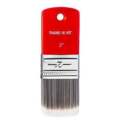 Falling in Art Filbert Paddle Paint Brush, Scale Brush for Oil and Acrylic Paints,2 Inch - color: Filbert, size: 2''