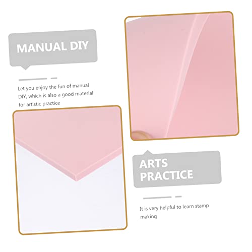 ARTIBETTER 5Pcs DIY Rubber Carving Blocks 15x10x0.6cm Soft Rubber Bricks for Hand Carving Crafts and Printmaking