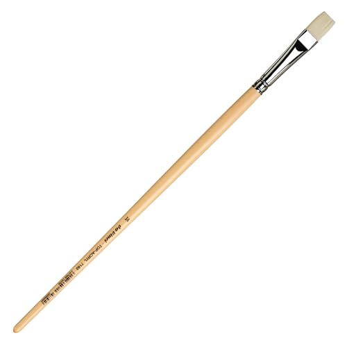 da Vinci Oil & Acrylic Series 7182 Top Acryl Paint Brush, Bright White Synthetic with Long Natural Polished Handle, Size 14 (7182-14) - size: Size 14, style: Bright White Long