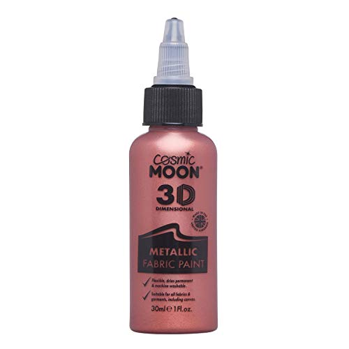 Cosmic Moon - Metallic 3D Fabric Paint - 1.01fl oz - Red - Textile paint for clothes, t-shirts, bags, shoes & canvas - color: Red