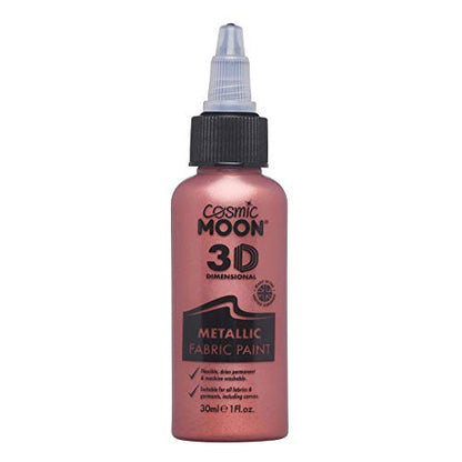 Cosmic Moon - Metallic 3D Fabric Paint - 1.01fl oz - Red - Textile paint for clothes, t-shirts, bags, shoes & canvas - color: Red