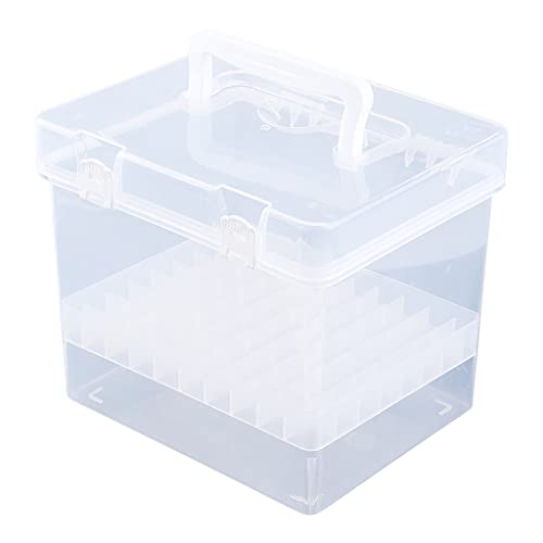80 Slots Marker Pen Organizer Clear Plastic Carrying for Case Handheld Storage Box Waterproof for Paint Pens s Mar Plastic
