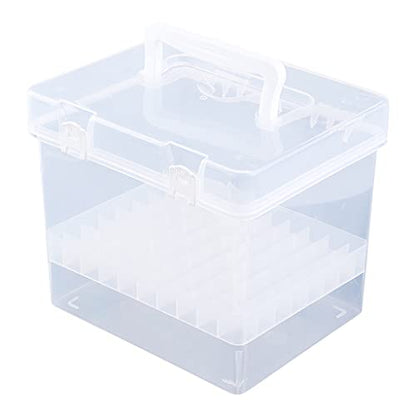 80 Slots Marker Pen Organizer Clear Plastic Carrying for Case Handheld Storage Box Waterproof for Paint Pens s Mar Plastic
