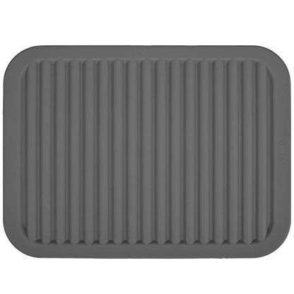 Silica gel Trivets Mat- Multi purpose Silicone Pot Holders, Spoon Rest and Kitchen Table Mat,Tableware Pad Coasters - Insulated, Flexible, Durable, Non Slip Hot Pads and Coasters(9" x 12")，Grey - color: Gray