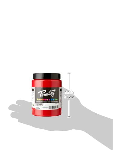 Permaset Aqua Standard 300ml Bright Red - Screen Printing Ink for Fabric - Ideal Screen Printing Kit for Home Office, Starter Kit, Fabric Paint, Screen Printer and Other Fabric Ink