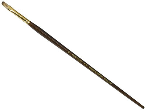 Winsor & Newton Monarch Flat Long Handle Brush, Size 6 - size: #6, style: Flat