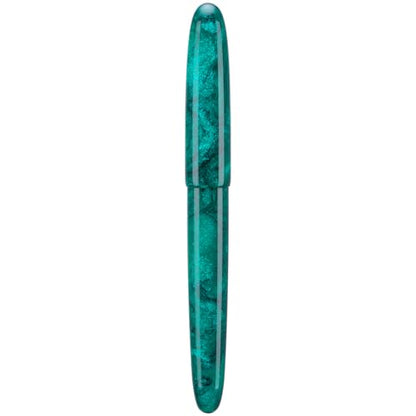 Asvine C80 Fountain Pen #8 Fine Nib Large Handcraft Pen with Converter Pen Case Collection Set (Green Glitter) - color: Green Glitter, style: Fine