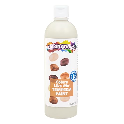 Colorations Washable Multicultural Paint - Color Like Me, 16 fl oz Bottle, Almond Skin Color, Kids, Art Supplies, Diverse, Skin Tones, Multi-ethnicity, Colors from Around The World (Item # CMAL) - color: Almond