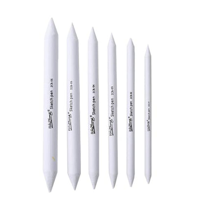 Paper Blending Stumps and Tortillions Set, Soft Rice Paper Art Blenders for Sketch Drawing, Mixing Tools for Artists and Hobbyists - color: 6 white