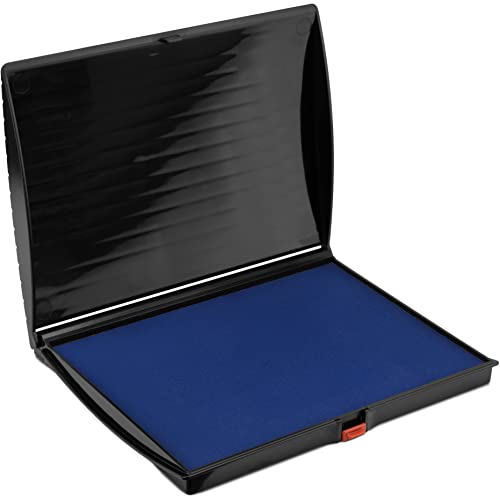 Large Premium Blue Ink Stamp Pad - 5" by 7" - Quality Felt Pad - color: Blue, size: 5" x 7"