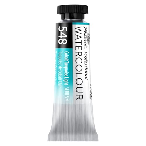 PHOENIX Professional Watercolor Paint Single Tube - 0.47 Fl Oz / 14ml - Cobalt Turquoise Light - color: Cobalt Turquoise Light, size: 0.47 Fl Oz (Pack of 1)