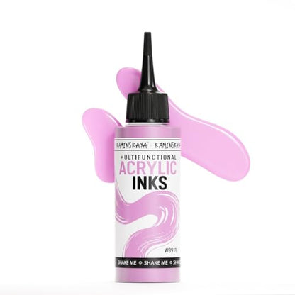 Kamenskaya Acrylic Inks for Artists - 'Blush' Acrylic Ink, 3.38 Fl Oz (100 ml) - color: Blush