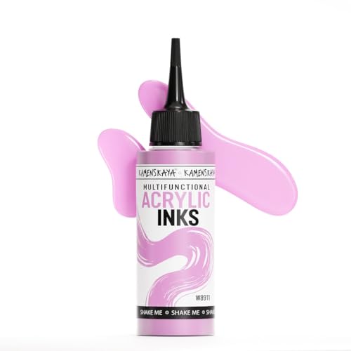 Kamenskaya Acrylic Inks for Artists - 'Blush' Acrylic Ink, 3.38 Fl Oz (100 ml) - color: Blush