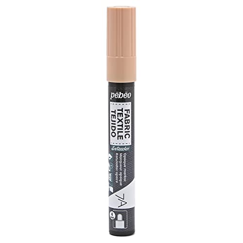 Pebeo 7A Marter Fabric Marker, 4 mm, Pastel Orange - color: Pastel Orange