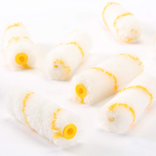 Bates- Paint Rollers, 4 inch Paint Roller with 10 Covers, Wall Painting Tool - color: White, size: 4 inch Paint Roller+10 Covers