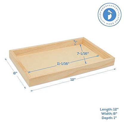 Wood Canvas Cradled 8 x 12 inch, Pack of 6 Blank Wood Panels for Painting, DIY Signs, Framing, Shadow Box, & Tray Crafts, by Woodpeckers - size: 8 inch x 12 inch