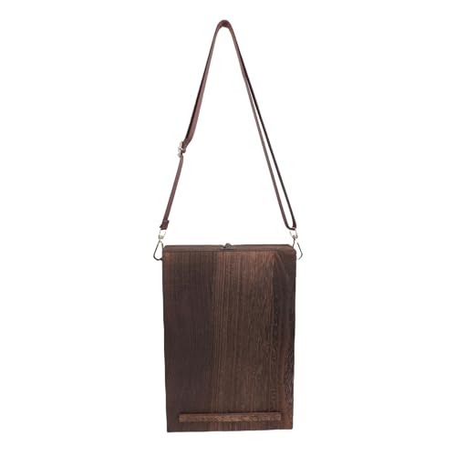 Eujgoov Wooden Sketch Box, A4 Easel Artist Tool Bag Messenger Box for Writers Designers
