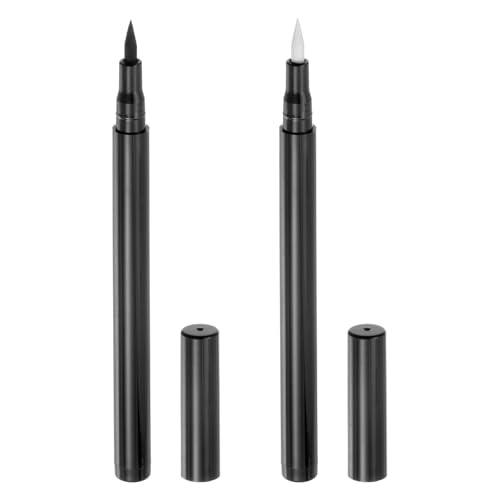 HARFINGTON 2pcs Fabric Markers Permanent Dye Paint Textile Marker Pens Fine Tip 2 Colors for DIY Clothes Shoe, Dark Grey, White - color: Dark Grey White