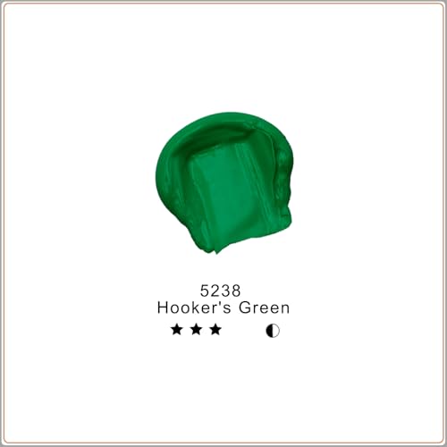 Artecho Hooker's Green Acrylic Paint (120ml / 4.05oz) Tubes, Art Craft Paints for Canvas Painting, Rock, Stone, Wood, Fabric, Art Supplies - color: Hooker's Green, style: Regular
