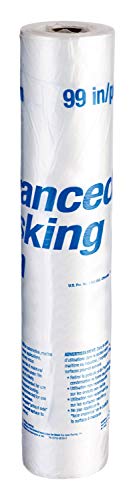 3M Hand Masker Advanced Masking Film, 8 Rolls, 99 in x 90 ft, Static Cling Keeps Film in Place, Prevents Liquids From Bleeding Through, Flake Resistant, For Indoors & Outdoors Use (AMF99-8C)