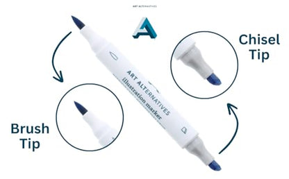 Art Alternatives Illustration Marker, 6-Marker Set, Pastel Colors - color: 6-Pastel, style: SET