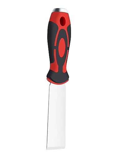 ROTATION Soft Grip, Heavy Duty, Scraper with Hammer End, 1.2", Stainless Steel Putty Knife, 1.2 inch, extra thick - style: 1pc