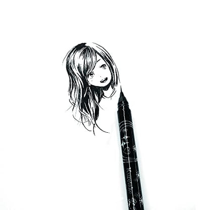 Kuretake Zig Ai Liner, Ultra fine Brush Pen, Black, Professional-quarity, for lettering, calligraphy, illustration, art, sketch, Made in Japan - size: 1 Count (Pack of 1)