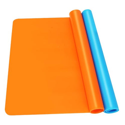 2Pack Silicone Mats, Premium Silicone Mat for Crafts, 15.7 "x11.8" Playdough Mat, Silicone Sheet for Crafts, Liquid, Resin Jewelry Casting Molds Mat, Nonstick & Nonslip Table Protector by YUIOASE