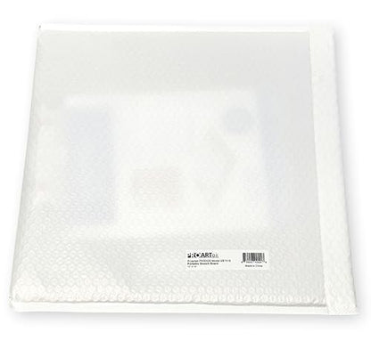 Proartek Drafting PK00026 Model SB1516 SB Series 15" x 16" Artist Sketch Board, Brown; 4mm Tempered Masonite; Constructed with a Cutout Handle; Smooth Edges; Firm Spring Clips; Rubber Band Included - size: 15" x 16"