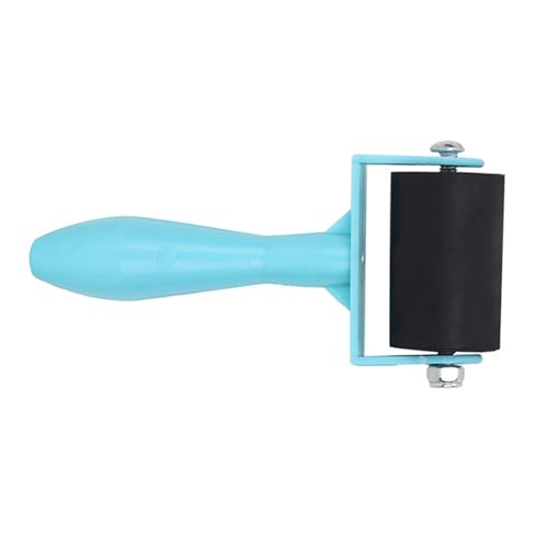 Estink 3.5cm Printmaking Brayer Rubber Roller Art Stamping Tool with Durable Rubber Roller for Block Printing Ink Painting (Green) - color: Green