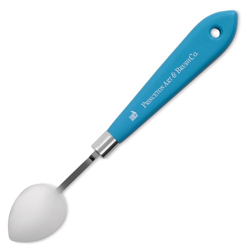 Princeton Select Artiste Palette Knife, Small Trowel, Satin Turqouise Handle, No. 9, Metal, 1 Count - style: Small Trowel No. 9