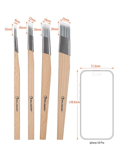 ROLLINGDOG Trim Paint Brush - Detail Trim Brush, Cutting in Brush for Detailed Work & Edging, Pack of 4
