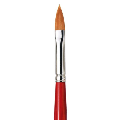 da Vinci Watercolor Series 5584 CosmoTop Spin Paint Brush, Pointed Oval Synthetic with Red Handle, Size 10 (5584-10) - size: Size 10, style: Pointed Oval