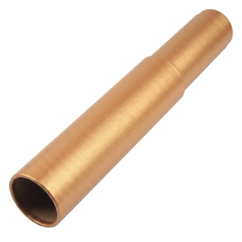 Telescopic Art Tube, Adjustable Paperboard Container for Scrolls and Posters, Gold Finish (1 PC)
