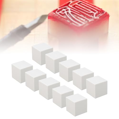 Generic 18Pcs Rubber Carving Blocks, Soft Linoleum Blocks for Stamp Crafting, Easy Carve Transfer for Printmaking, Ideal for Scrapbook Painting & Gift Cards